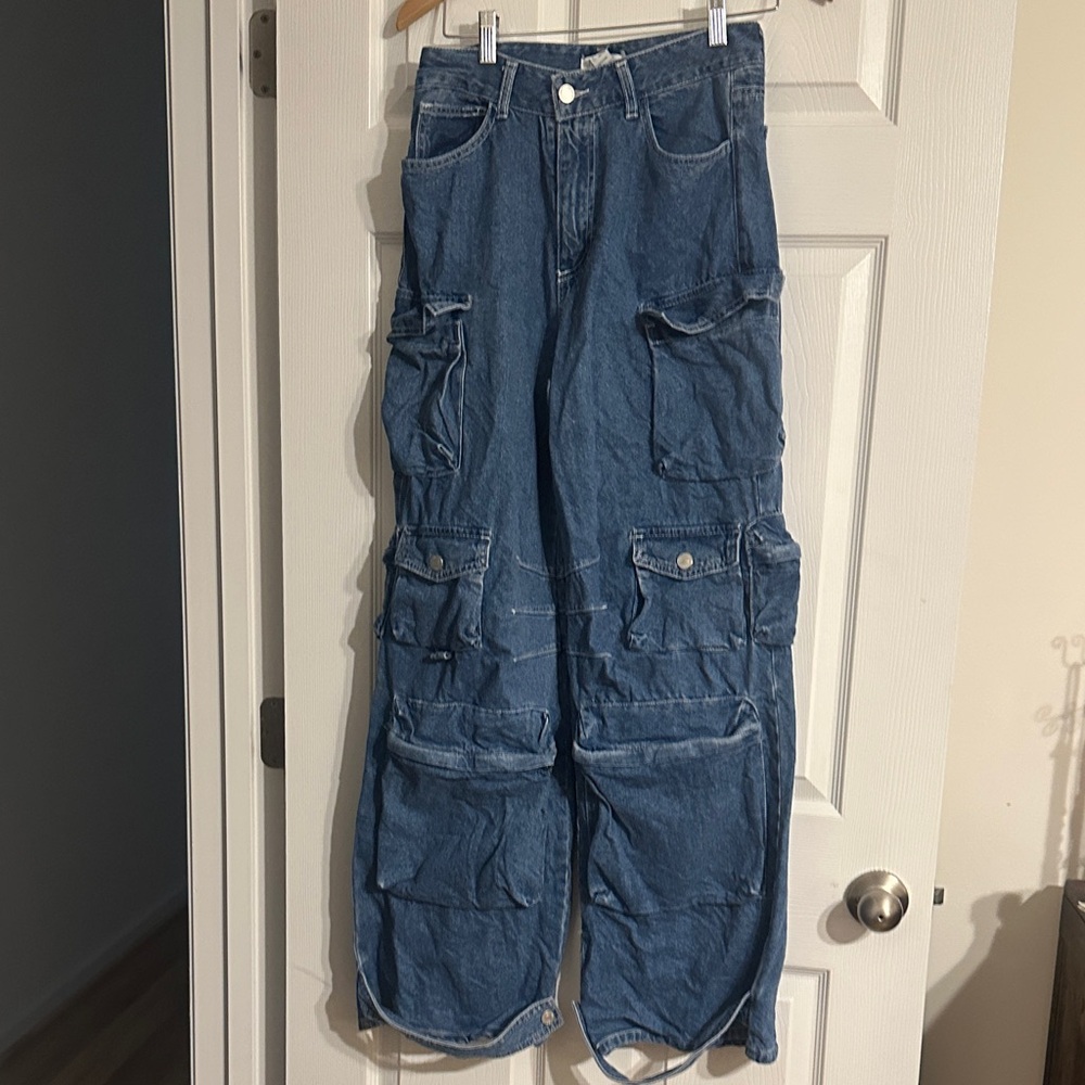 Forever 21 Denim Cargo Pants